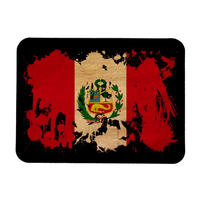 Peru-Flagge Magnet (Horizontal)