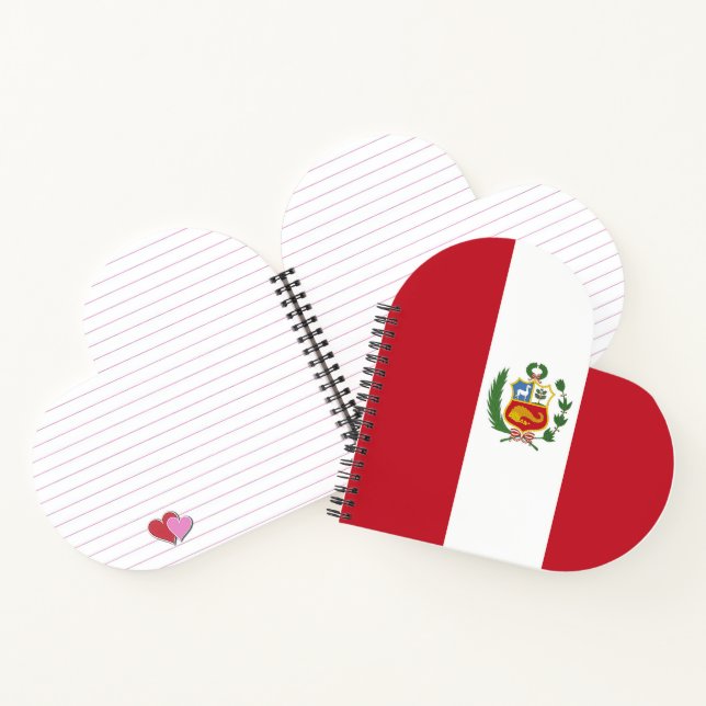 Peru-Flagge Notizbuch (Innenseite)