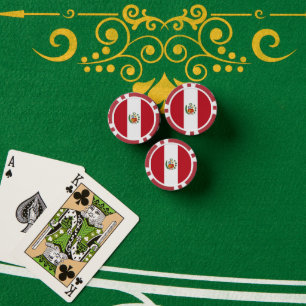 Peru-Flagge Pokerchips