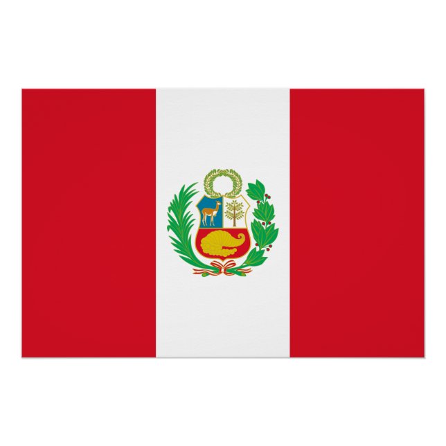 Peru-Flagge Poster (Vorderseite)