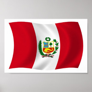 Peru-Flagge Poster Druck