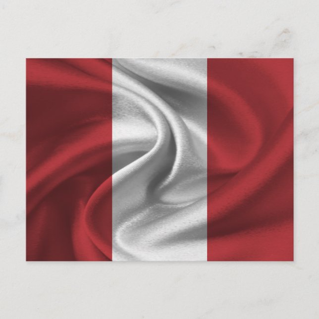 Peru-Flagge Postkarte (Vorderseite)