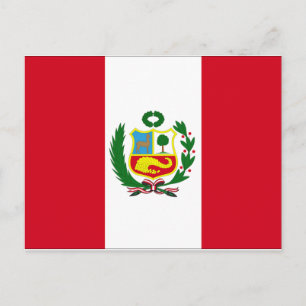 Peru-Flagge Postkarte