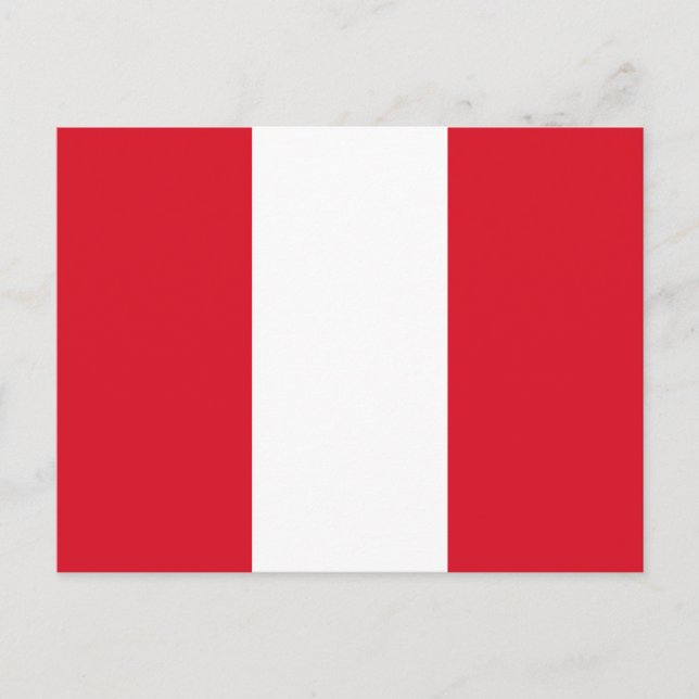 Peru-Flagge Postkarte (Vorderseite)