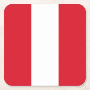 Peru-Flagge Rechteckiger Pappuntersetzer