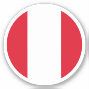 Peru-Flagge Rund Aufkleber
