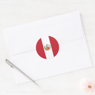 Peru-Flagge Runder Aufkleber