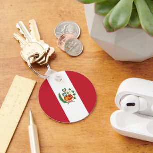 Peru-Flagge Schlüsselanhänger