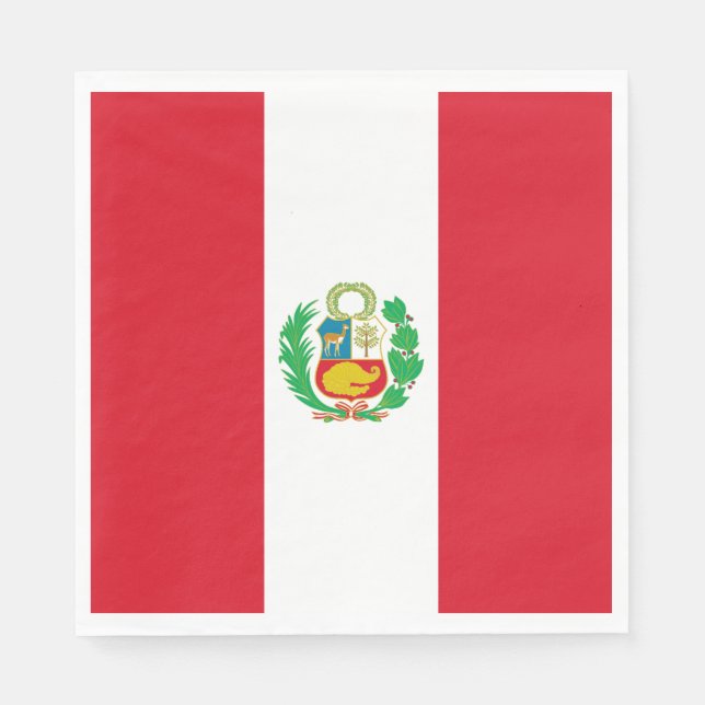 Peru-Flagge Serviette (Vorderseite)