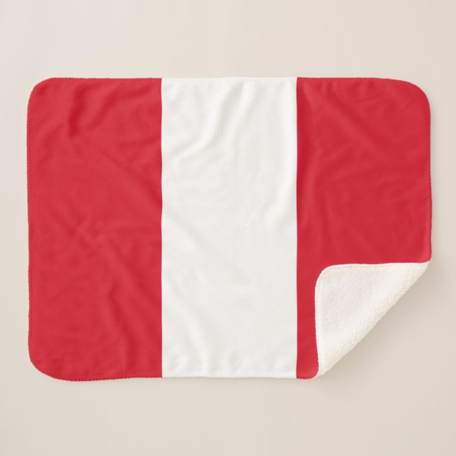 Peru-Flagge Sherpadecke (Vorderseite (Horizontal))
