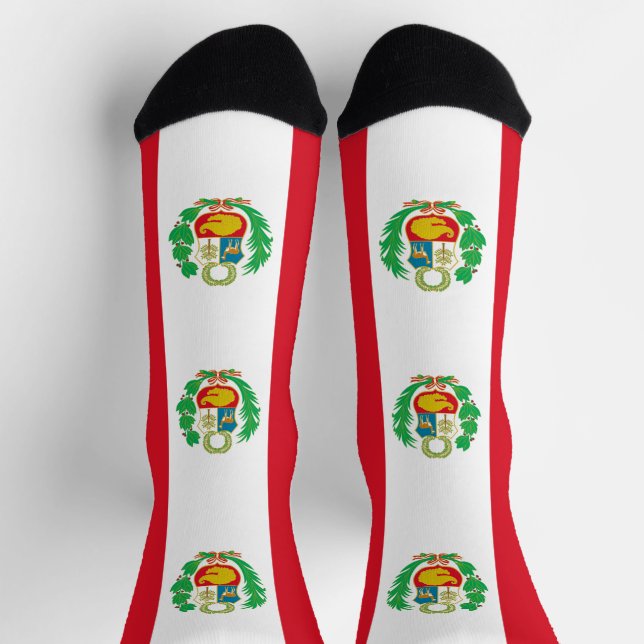 Peru-Flagge Socken (Oben)