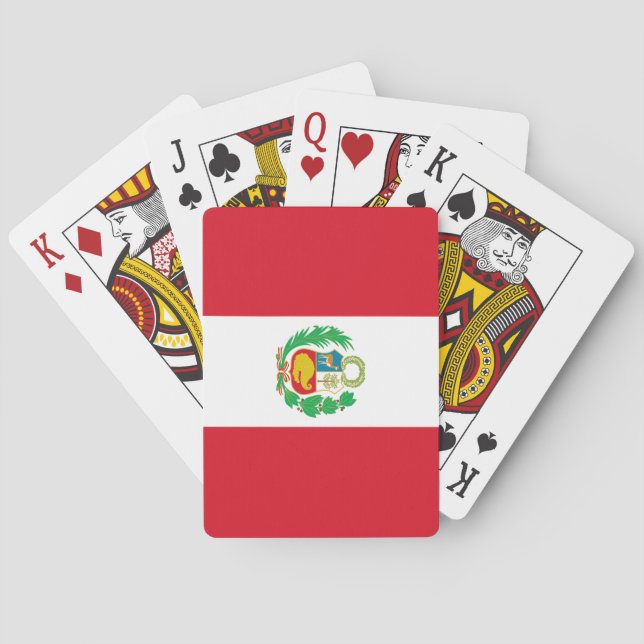 Peru-Flagge Spielkarten (Rückseite)