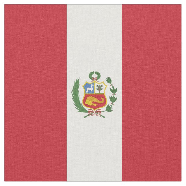 Peru-Flagge Stoff (Nahaufnahme)