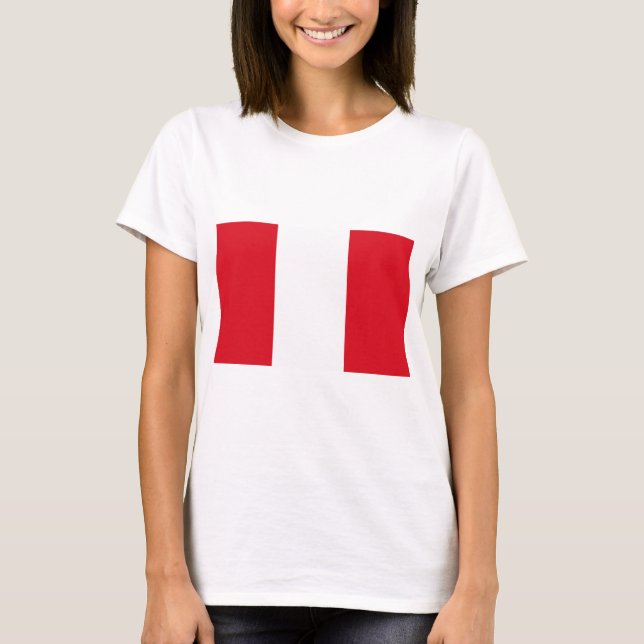 Peru-Flagge T-Shirt (Vorderseite)