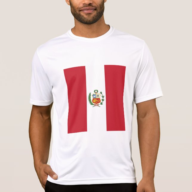 Peru-Flagge T-Shirt (Vorderseite)