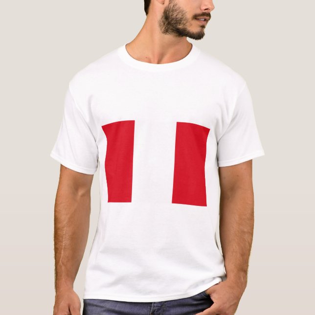 Peru-Flagge T-Shirt (Vorderseite)