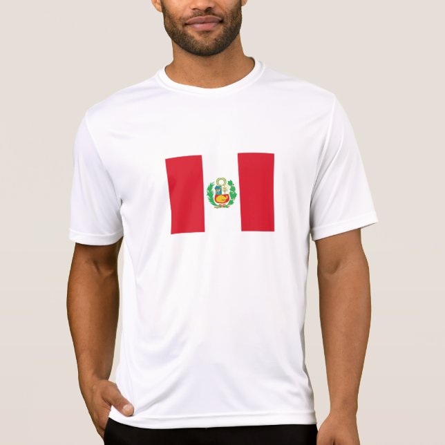 Peru-Flagge T-Shirt (Vorderseite)
