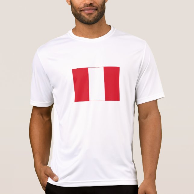 Peru-Flagge T-Shirt (Vorderseite)
