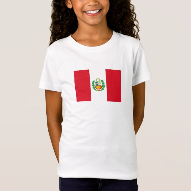 Peru-Flagge T-Shirt (Vorderseite)