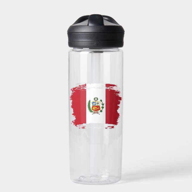 Peru-Flagge Trinkflasche (Vorderseite)