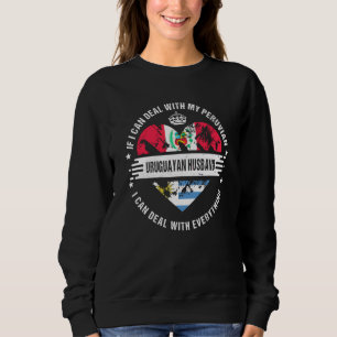 Peru-Flagge Uruguay Aufgewachsener Ehemann Land Sweatshirt