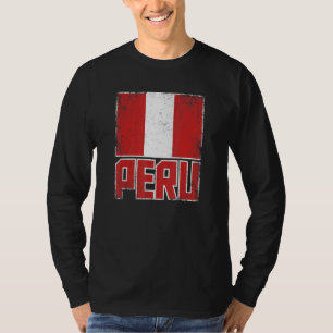 Peru-Flagge Vintage Retro Land peruanischer Stolz T-Shirt