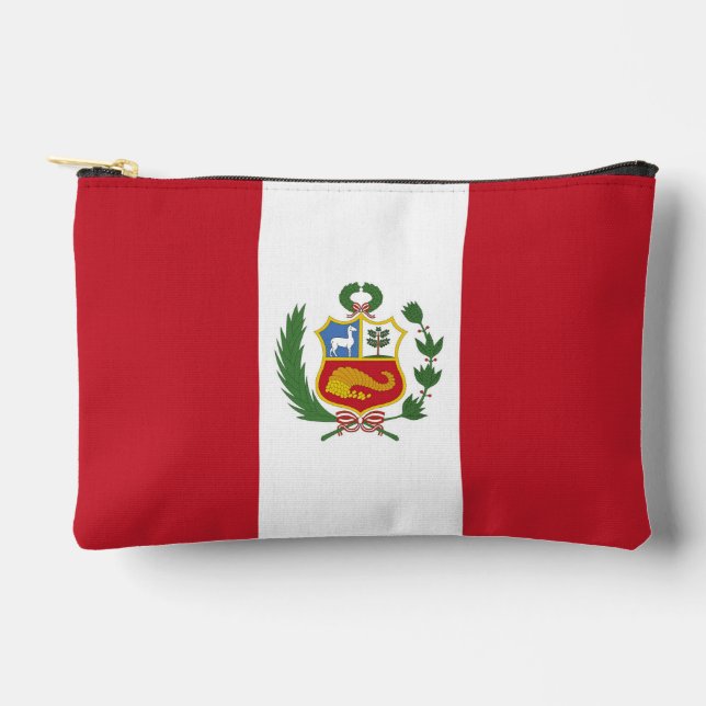 Peru-Flagge Zubehörtasche (Vorderseite)