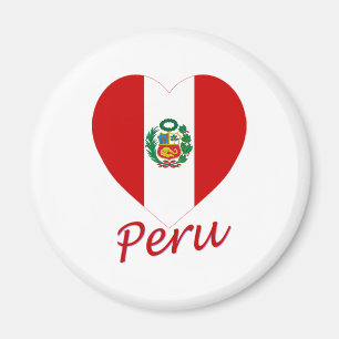 Peru-Flaggen-Herz Magnet