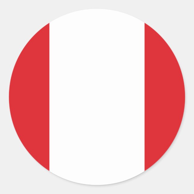 Peru-Flaggenaufkleber Runder Aufkleber (Vorderseite)