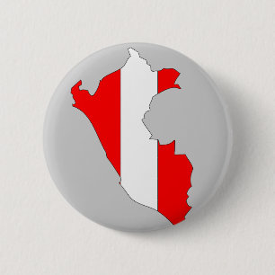 Peru-Flaggenkarte Button