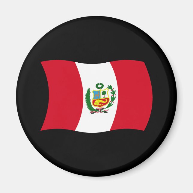 Peru-Flaggenmagnet Magnet (Vorne)