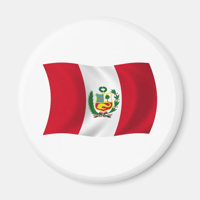 Peru-Flaggenmagnet Magnet (Vorne)