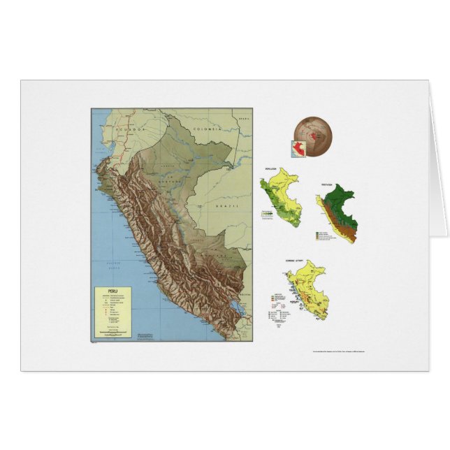 Peru führte Karte 1970 einzeln auf (Vorderseite (Horizontal))