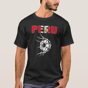 Peru Fußball-Ball im Netz Unterstützung Peruaner F T-Shirt