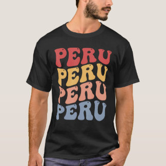 Peru Groovy Retro Peruvian T-Shirt