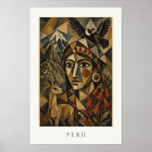 Peru Heritage-Kunst Anden Lateinamerika Reise Poster