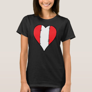 Peru Herz Peruaner Flagge T-Shirt