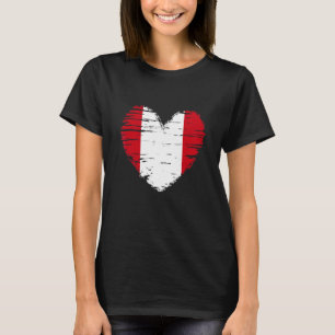 Peru Herz Peruanische Flagge Peruanischer Stolz T-Shirt