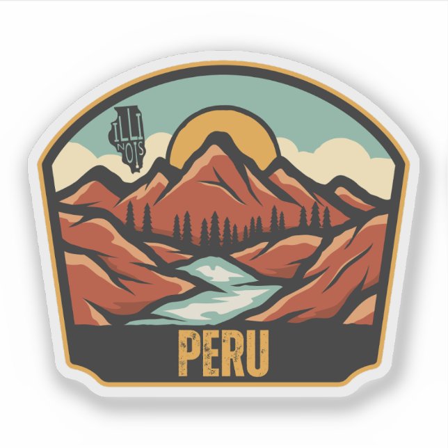Peru, Illinois Aufkleber (Vorderseite)