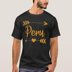 Peru in Indiana Funny City Zuhause Roots Usa Women T-Shirt