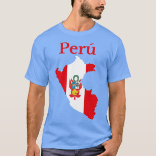 Peru Karte Flagge Design T-Shirt