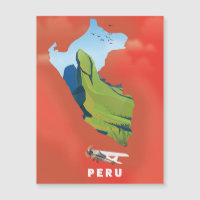 Peru-Karte Illustriertes Reiseplakat