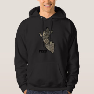 Peru Karte Mandala Vintag Peruanische Südamerika C Hoodie
