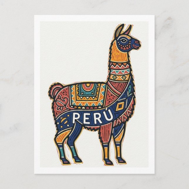 Peru Lama Postkarte (Vorderseite)