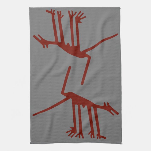 Peru-Linien Kunst Geoglyphen Geschirrtuch (Vertikal)