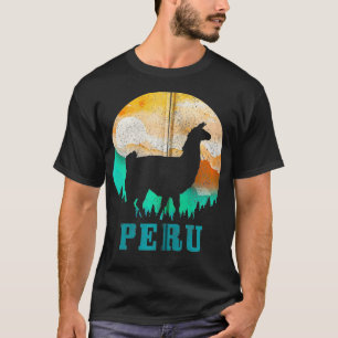 Peru Llama Alpaca Peruanischer Roots Pride Vintag T-Shirt