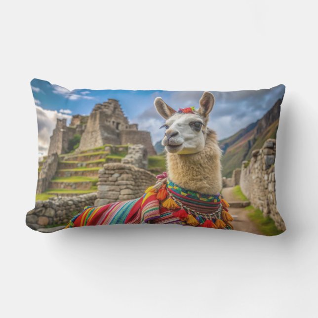 Peru Llama Kissen Für Draußen (Vorderseite)
