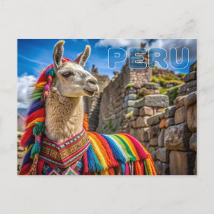 Peru Llama Postkarte