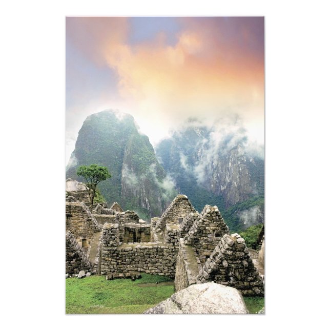 Peru, Machu Picchu, die alte verlorene Stadt von 3 Fotodruck (Vorne)