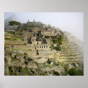 Peru, Machu Picchu. Die alte Zitadelle von Machu Poster